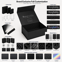 Boîtes cadeaux pliables en carton noir rigide de luxe avec impression personnalisée, fermeture magnétique, couvercle, logo