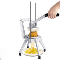 Handmatige fruit- en groentesnijder, commerciële voedselsnijder, aluminiumlegering snijmachine, frietsnijder voor thuis, restaurant en keuken