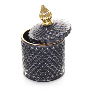 Moda Barattolo Di Caramelle di <span class=keywords><strong>Vetro</strong></span> con Coperchio <span class=keywords><strong>In</strong></span> <span class=keywords><strong>Vetro</strong></span> A Spruzzo di <span class=keywords><strong>Vetro</strong></span> Colorato Supporto di Candela - Product Image 2