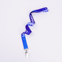 Vente en gros logo personnalisé polyester nylon sublimation tissé porte-carte d'identité badge porte-clés longes avec rupture de cou dragonne