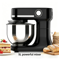 Robot culinaire électrique 1500W, 5L, pour usage domestique, boîtier en plastique sans BPA, avec mixeur et hachoir à viande en option