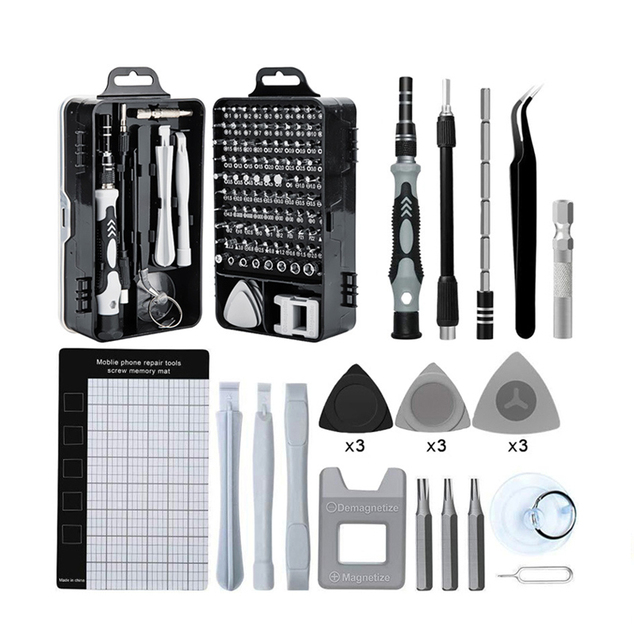 BEST 122 in 1 Screwdriver Set of Screw Driver Bit Set Multi-function Precision Mobile Phone Repair Hand Tool Torx Hex