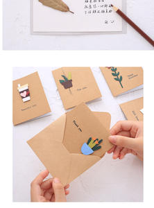 Biglietti di auguri in carta Kraft fatti a mano 3D carine fata e amore a tema grazie per lasciare le carte regalo - Product Image 6