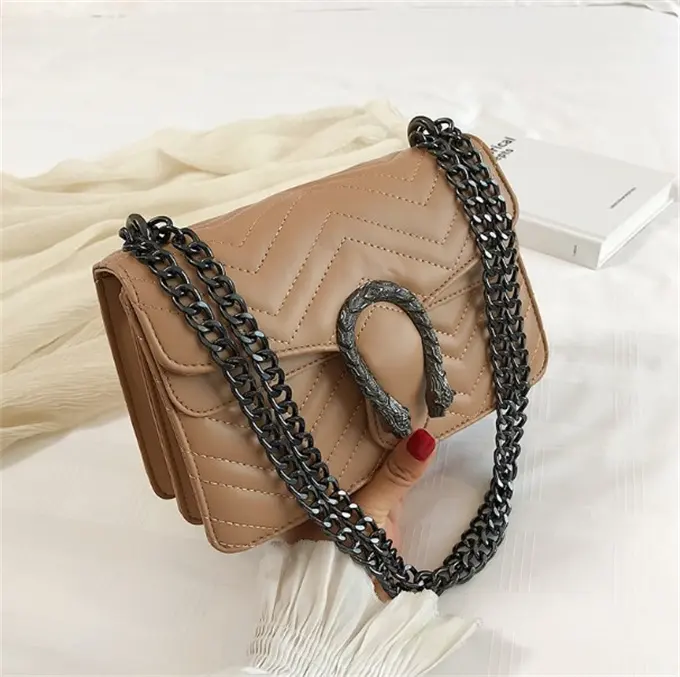 Dropshipping agent Retro designer chain shoulder messenger bags women handbags ladies luxury square hand bags