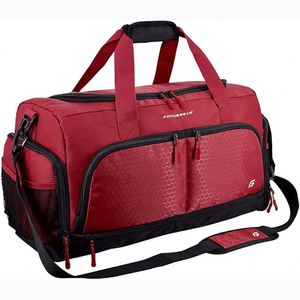Échantillon gratuit Sac de sport pliable grande capacité pas cher, sac de voyage étanche en tissu Oxford cationique, sac de fitness portable - Product Image 5
