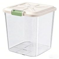 Conteneur de stockage de céréales classique de grande capacité en PP de qualité alimentaire |   Seau de cuisine durable avec couvercle hermétique résistant à l'humidité |   11-55 livres