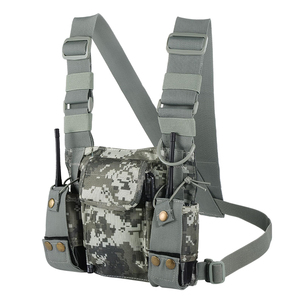 Bolsa de Pecho para Walkie Talkie de Alta Visibilidad, Porta Radio de Nailon, Chaleco para Patrulla de Seguridad, Trabajo al Aire Libre - Product Image 1
