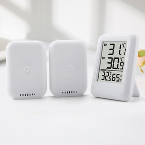 Mini termostato Digital para el hogar inteligente, higrómetro de plástico con control de temperatura electrónico negro de cerámica de bambú para uso doméstico - Product Image 1
