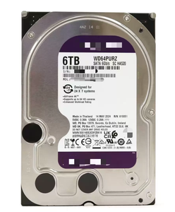 In Stock 6TB 3.5 Inch SATA <b>Internal</b> Hard <b>Drive</b> 5400 RPM 256MB Cache Metal HDD for CCTV Monitoring Server Storage WD64PURZ - Product Image 2