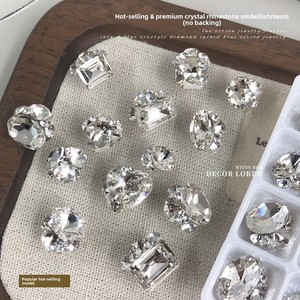 Strass en cristal prêts à l'emploi pour nail art, sans base, vente en gros, de haute qualité, en forme d'œuf de pigeon à angle droit, clous à ongles portables - Product Image 4