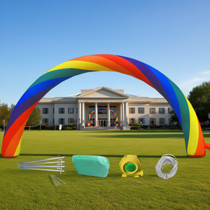Arco Iris Inflable de 26 pies x 10 pies con Soplador de 110W para Publicidad, Fiestas, Celebraciones y Uso en Jardines - Product Image 2