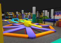 Parque de Trampolines Interior, Equipo de Escalada en Roca, Circuito Ninja Warrior, Zona de Juegos con Foso de Espuma, Fabricante de Parques de Juegos Familiares