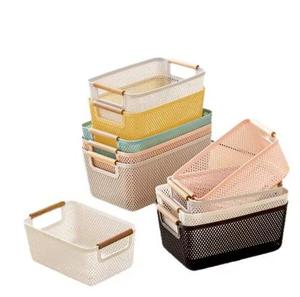 Multifunctional <b>Plastic</b> Storage <b>Basket</b> for Household Hollow Design for Bathroom Bedroom Desktop Kitchen Fruit Vegetable Storage - Product Image 6