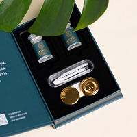 Boîte cadeau personnalisée à fermeture magnétique avec logo, boîte en carton en forme de livre, emballage pour cosmétiques, lentilles de contact colorées