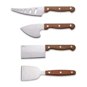 <span class=keywords><strong>4</strong></span> cái Keo Gỗ xử lý pho mát Knife Set laser logo cho home & nhà hàng nhà bếp slicing pho mát công cụ kim loại hộp đóng gói - Product Image 1