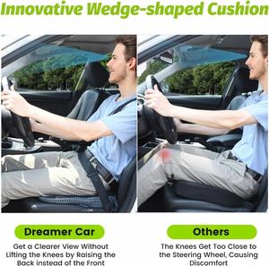 Cojín de Asiento de Coche de Espuma Viscoelástica Suave y Densa con Diseño en Forma de U para Conductor, Desmontable, Lavable, 100% Poliéster, Soporte para Piernas - Product Image 6