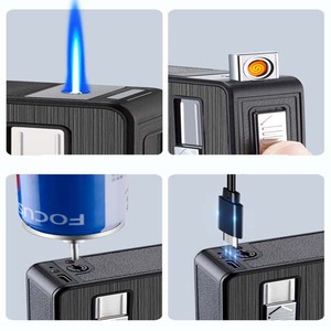 AIRO Hộp Đựng Thuốc Lá Bằng Nhôm Kim Loại Thủ Công Tùy Chỉnh Có Bật Lửa USB - Product Image 4