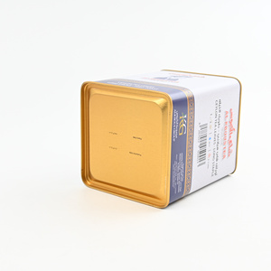 Lata de Té Metálica Cuadrada con Borde Dorado Personalizado, Tapa Redonda Interior, Impresión Bilingüe, hasta 9 onzas, para Envasado de Té Negro de Ceilán, Sri Lanka - Product Image 2
