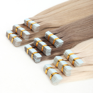 Extensioni per capelli con nastro adesivo in capelli umani vergini europei al 100% a doppia trama, all'ingrosso, di gran successo - Product Image 1