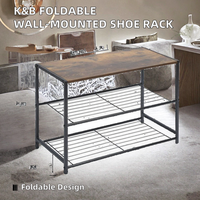 K & B Home Furniture moderne multicouche derrière la porte de stockage de chaussures présentoir mural pliable organisateur suspendu