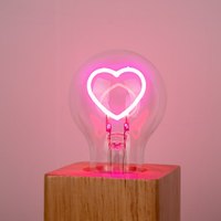 Ampoule décorative colorée A60, G80, G95, G125, dessin animé d'amour, lampe à Filament LED, lumière de vacances, nouveau Style