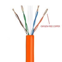 Cable de Red Rj45 de PVC Duradero CAT6 con Cubierta de 0.57+mm y Núcleo de Cobre, Disponible en Longitudes de 1m, 5m y 100m para Comunicación