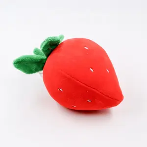 새로운 작은 과일 봉제 인형 미니 딸기 장난감 열쇠 고리