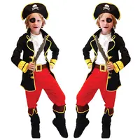 Abbigliamento per bambini all'ingrosso Halloween Kids Deluxe Costume Set ragazzi Royal Costume da pirata per bambini KHPC-001