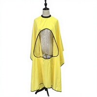 Pénoir de coiffure transparent et imperméable 160*140mm (Modèle transparent) pour salons d'enfants, compatible avec les téléphones portables
