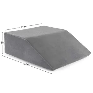 Worldwide Hot Selling Wedge Leg Elevation Pillow Orthopedic Contoured Memory Foam Leg Pillow For Surgery Recovery