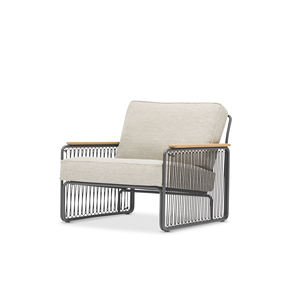 Sillón RIVA en metal y cuerda - Product Image 1