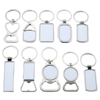 Porte-clés en alliage de zinc personnalisé en gros, étanche, impression par sublimation UV personnalisée, mode vintage, dessin animé, ouvre-bouteille