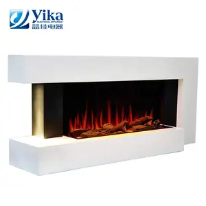 New design 24 hours timer luxury electric fireplace wall mounted with log set