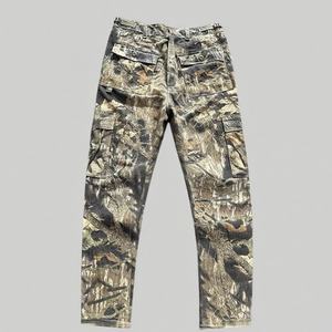 Pantalon de travail en toile pour homme, camouflage rétro personnalisé |   Pantalon large imprimé à taille mi-haute avec fermeture élastique - Product Image 2