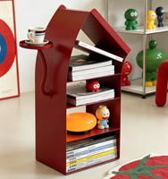 Étagère à livres et porte-revues multifonctionnelle en fer, design rétro nostalgique, pour salon ou bureau, à poser au sol