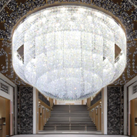 Vente directe usine Lustre LED moderne de luxe en verre, température de couleur réglable 2700-6500K, garantie 5 ans pour hôtels et salles à manger