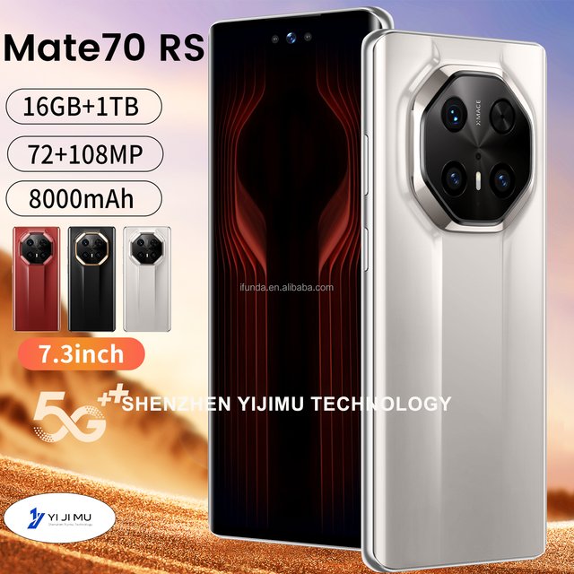 Mate70 RS 16G+1TB Android 15 7.3 Inch 8000mAh Battery Global Version Global 5G Cell Phones Fast Processor Wi-Fi Enabled ODM/OEM