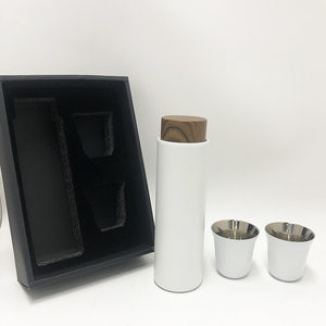 Coffret cadeau d'affaires de haute qualité 400ml <span class=keywords><strong>thermos</strong></span> isolé flacon à vide avec 80ml 160ml tasses à café à thé expresso - Product Image 4