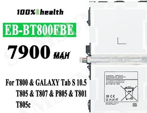 Baterai pengganti EB-BT800FBE untuk perbaikan Tablet Samsung Galaxy SM-T800 TabS10.5 TLP031 TAB S 10.5 T801 T805 T807 3.8V 7900mAh - Product Image 3