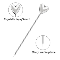 Coeur-Forme En Acier Inoxydable 304 Cocktail Picks Nouvelles Décorations De Bar En Métal Durable Déesse Inspiré Café Matini Parties Usage Domestique