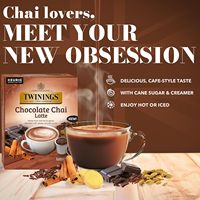 OEM Nouveaux dosettes de thé au chocolat et au chai latte K-Cup, boîte de 22, saveur soyeuse et pure, café instantané et thé aromatisé
