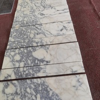 Direkt vom Hersteller: Calacatta Viola Marmor-Treppe, Natürliche Lila Geäderte Steinstufen, Polierte Kalkstein-Treppensteiger