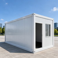 Maison conteneur modulaire en acier préfabriquée avec fenêtres et panneaux sandwich isolés pour bureau temporaire ou projet de dortoir