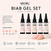 Kit de Gel de Construction à Base d'Eau MCBL BIAB Marque Privée, Rose Tendance, 5 Couleurs, Sans HEMA, Écologique, Végétalien, Non Toxique