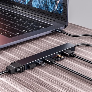 7 En 1 Tipo C Hub VGA HDTV 4K USB3.0 * 3 TF/SD Multi <span class=keywords><strong>Dock</strong></span> Station para <span class=keywords><strong>MacBook</strong></span> <span class=keywords><strong>Pro</strong></span> 2022 <span class=keywords><strong>M1</strong></span> accesorio para computadora portátil en Stock - Product Image 2