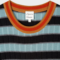 Square Fonda Winter Atmungsaktiver Neuer Modischer Baumwoll-Strickpullover mit Rundhalsausschnitt und Streifenmuster für Herren