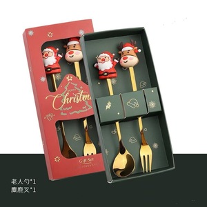 Juego <span class=keywords><strong>de</strong></span> Cubiertos Reutilizables con Diseño Navideño <span class=keywords><strong>de</strong></span> Santa Claus, Árbol, <span class=keywords><strong>Gorro</strong></span> y Copo <span class=keywords><strong>de</strong></span> Nieve, para Restaurantes, Fiestas y Ocasiones Especiales - Product Image 6