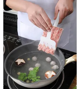 Diskon besar 4 baris Beaf ikan bulat bola nasi membuat cetakan Memasak buatan rumah cetakan udang daging babi pembuat bakso untuk dapur