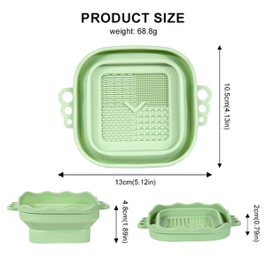 Foldable <b>Silicone</b> Makeup Brush Cleaning Bowl Washing Mat Cosmetic Cleaner <b>Tool</b> for Powder Puff Beauty Sponge Home Use - Product Image 6