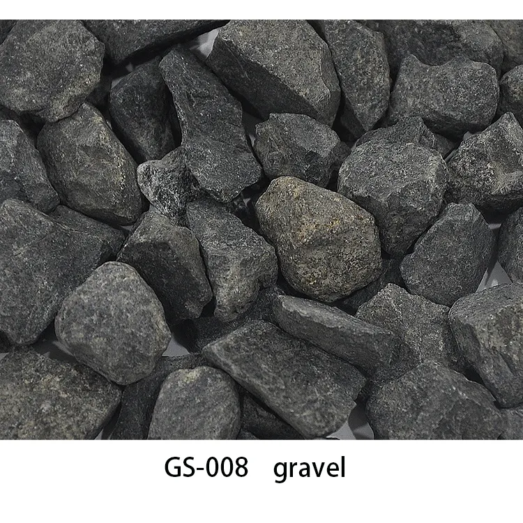 good quality GS-008 for railway and construction basalt black pebble gravel stone